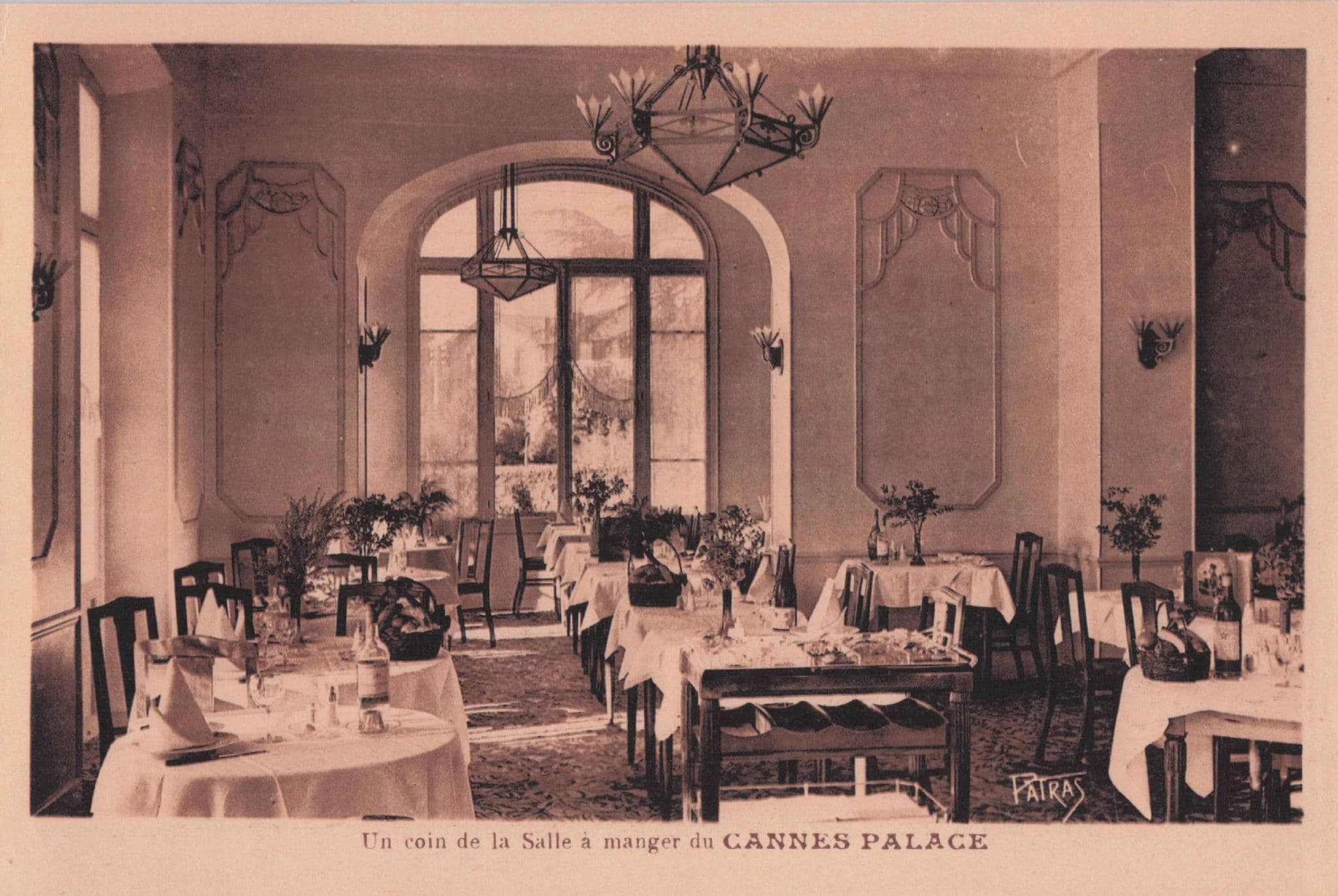 Cannes Palace Antique French Folding Hotel & Menu Postcard Book
