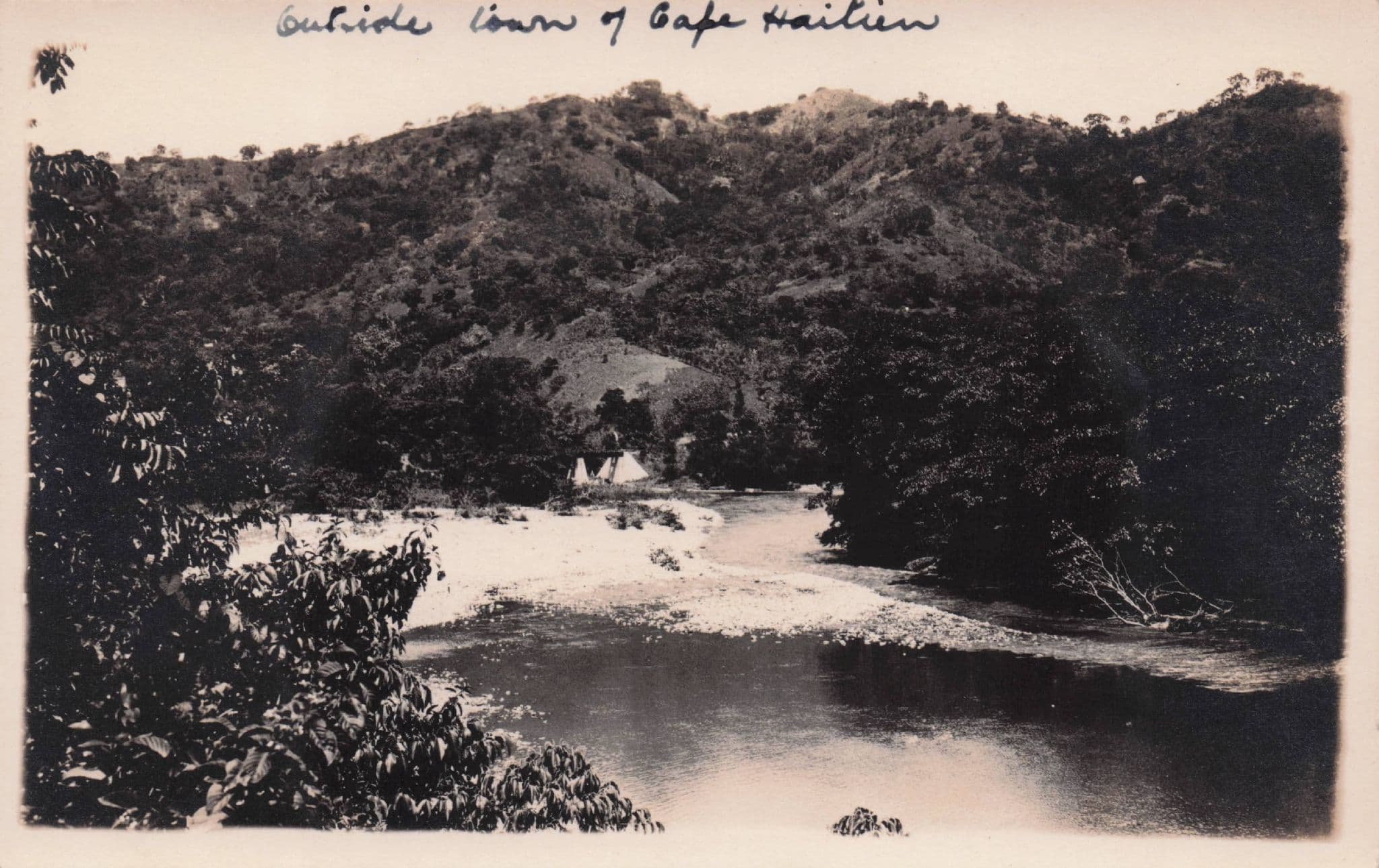 Cape Haitien River Woods Haiti Real Photo Antique Postcard
