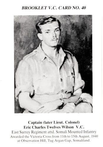 Captain Eric Wilson East Surrey Regiment WW2 Victoria Cross Postcard