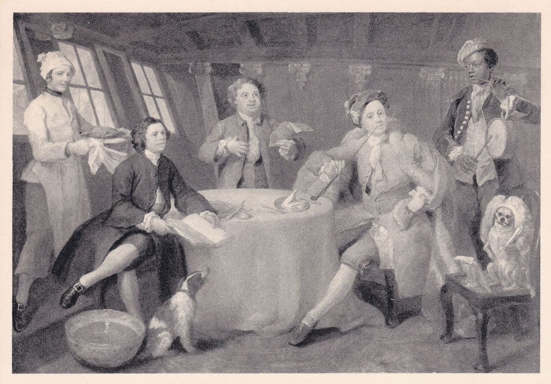 Captain Lord George Graham In HIs Cabin Painting Postcard