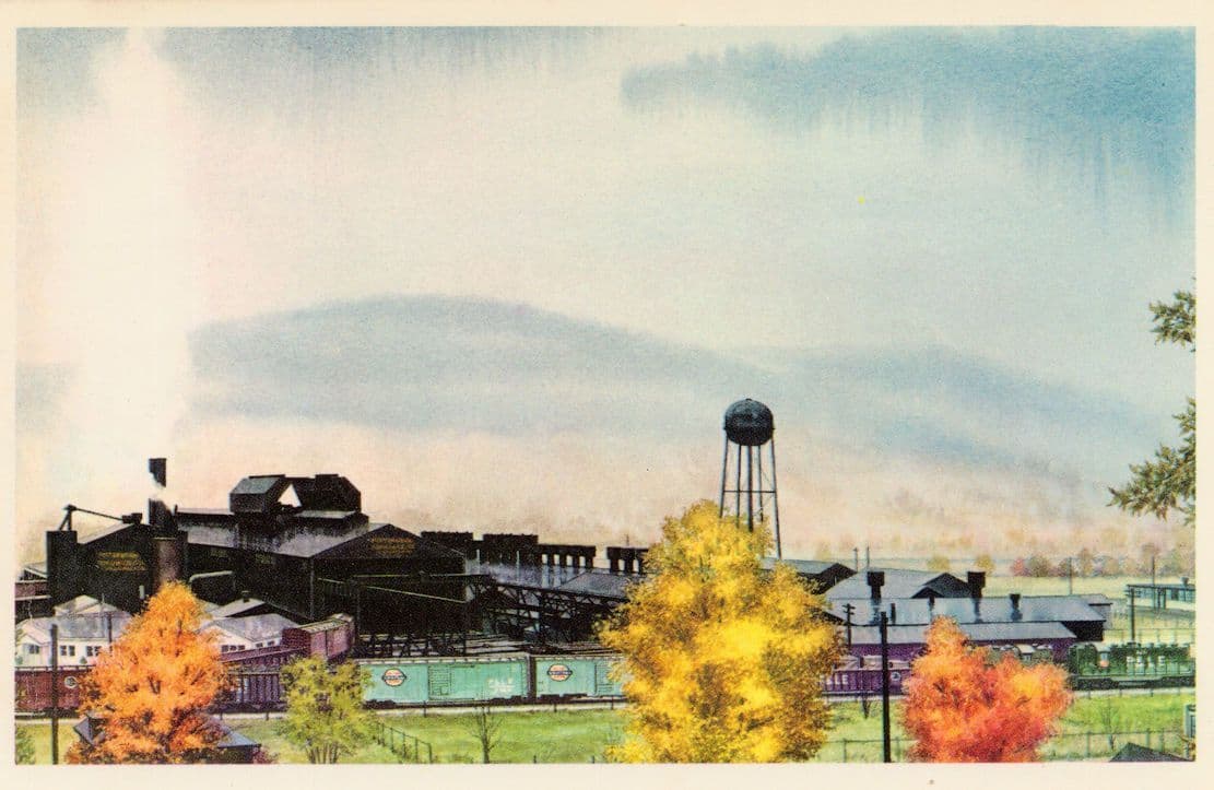 Caraopolis Forgings Company Pennsylvania & Lake Erie Railroad Old Postcard