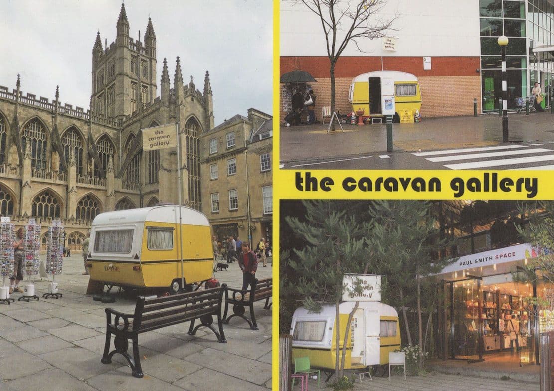 Caravan In Town Centre Paul Smith Designer Shop Comic Postcard