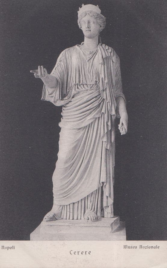Carere Museo Napoli Earth Goddess Antique Italian Statue Sculpture Postcard