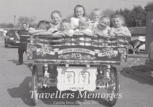 Carlisle Drive Day 2007 Welsh Gypsy Scrap Metal Van Full Of Babies Postcard