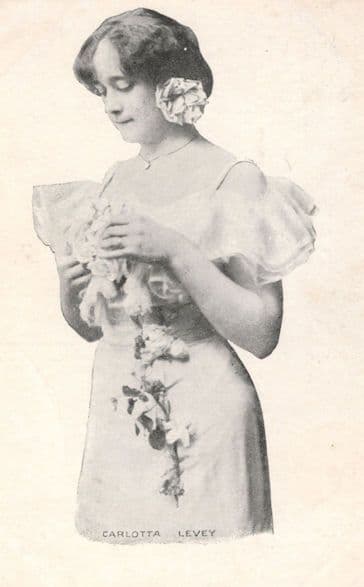 Carlotta of Sisters Levey Rare Smart Novels Actress Old Postcard