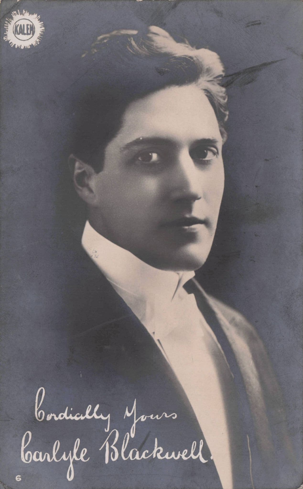 Carlyle Blackwell Silent Movie Old Film Star Cordially Yours Postcard