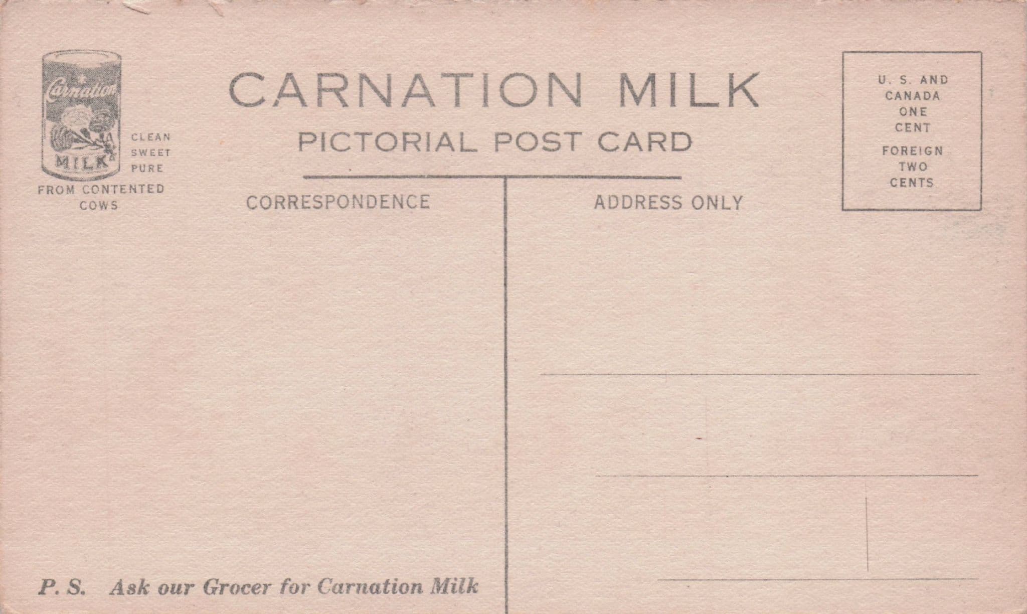 Carnation Milk Condensery Exposition San Francisco 1915 Advertising Postcard
