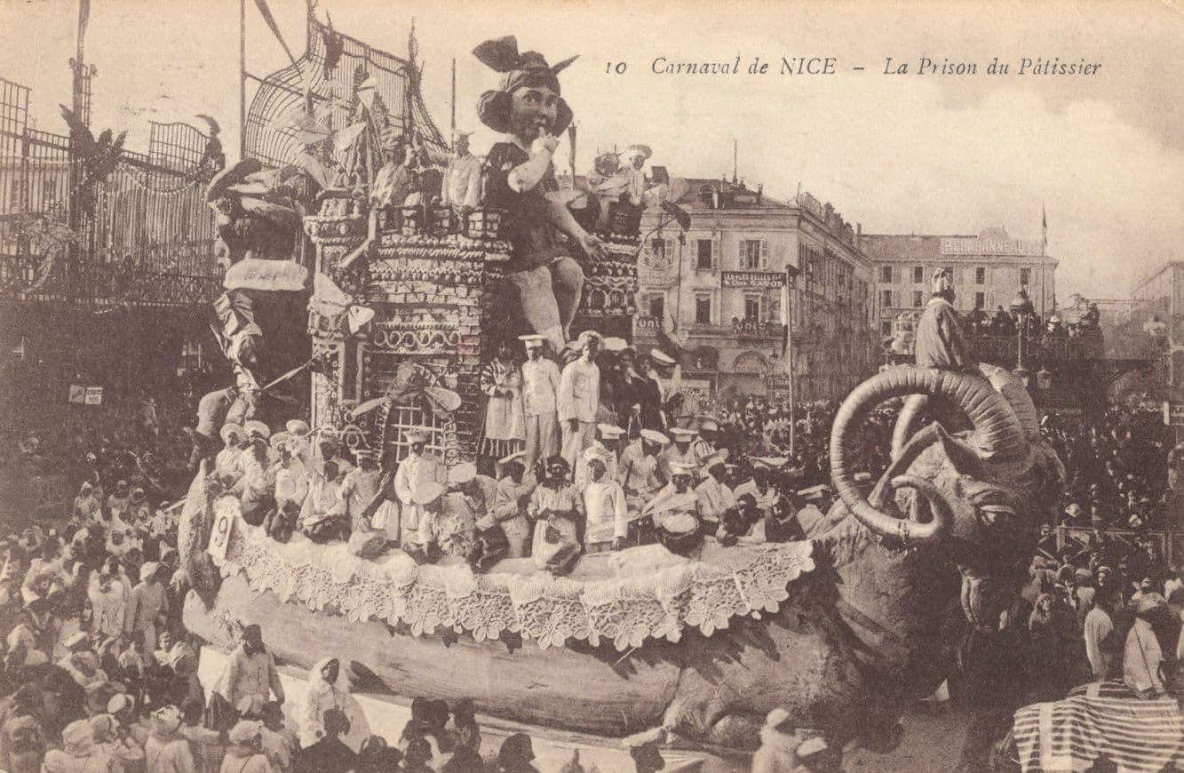 Carnaval De Nice Prison De Patissier RARE FULL VIEW Old French Postcard