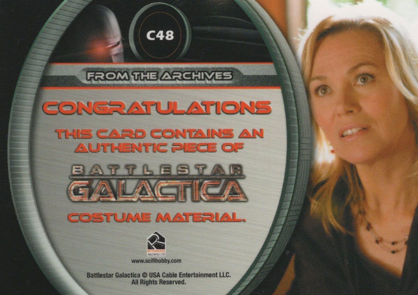 Carolanne Adama Battlestar Galactica Real TV Show Costume Relic Card