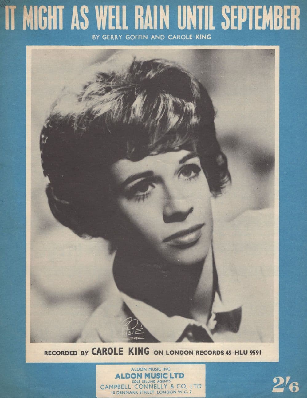 Carole King It Might As Well Rain Until September Sheet Music
