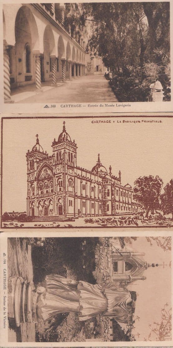 Carthage Statue Museum 3x Antique French Postcard