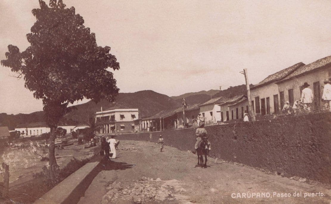 Carupano Paseo Del Puerto Venezuela Old Real Photo Postcard