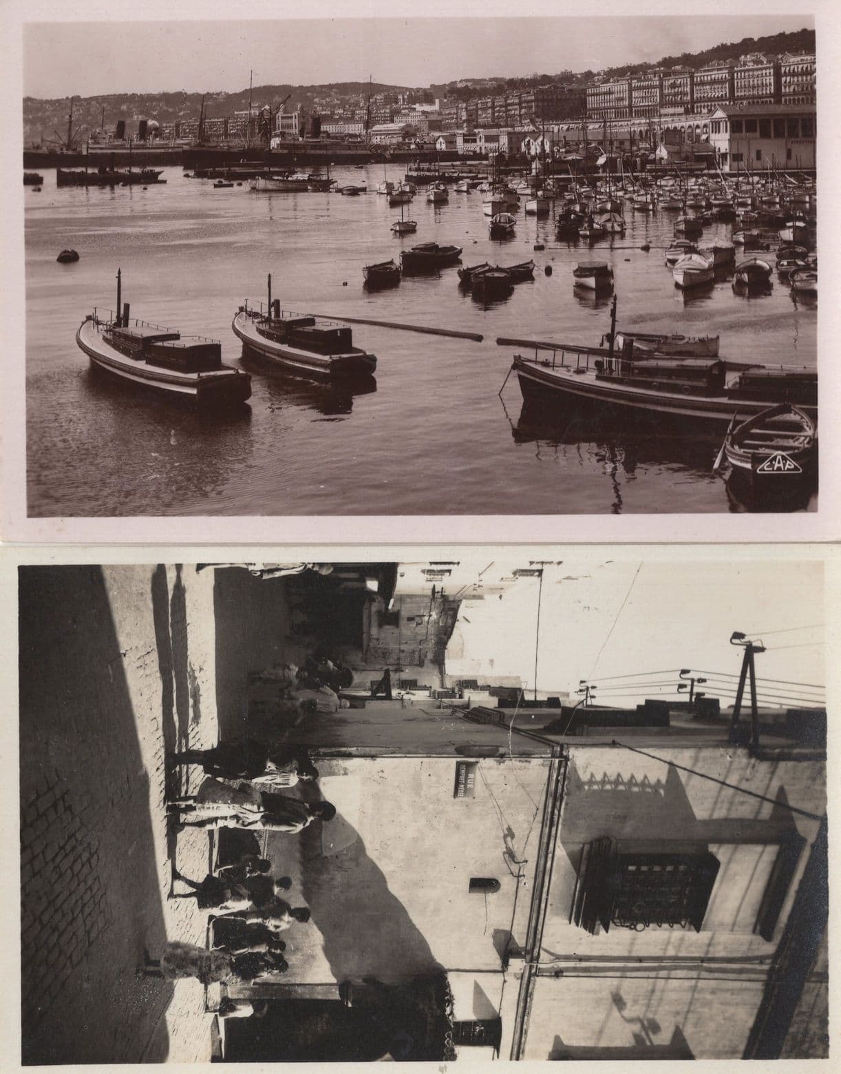 Casbah Rue Rampard-Medee Street Scene RPC Alger 2x Postcard