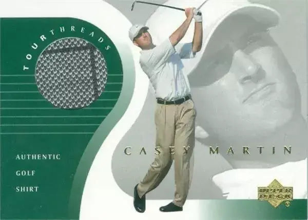 Casey Martin Original Worn Shirt Golf Tour Rare Limited Threads Card