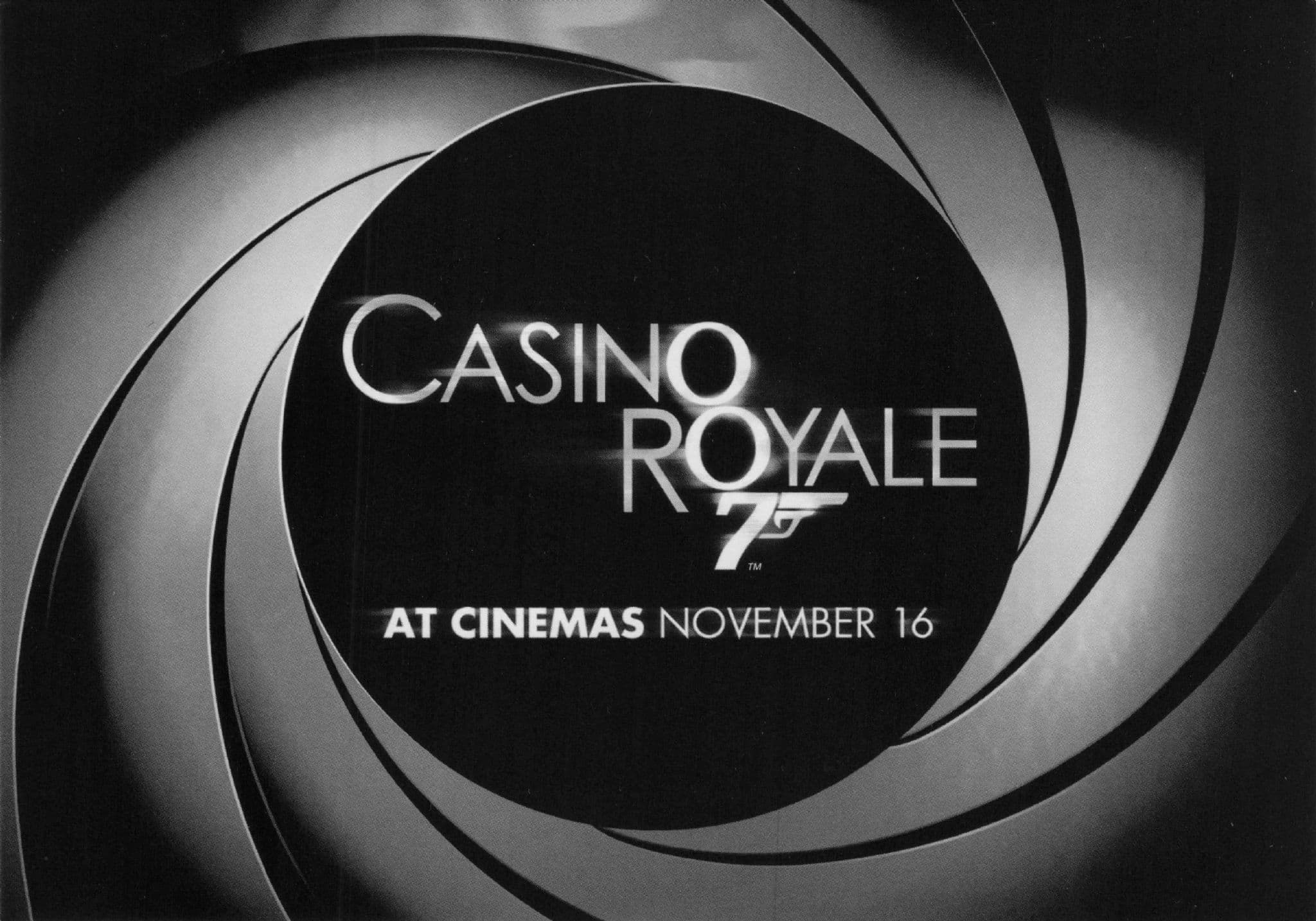 Casino Royale Stunning James Bond Film Launch Cinema Postcard