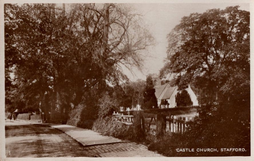 Castle Church Stafford Real Photo Postcard