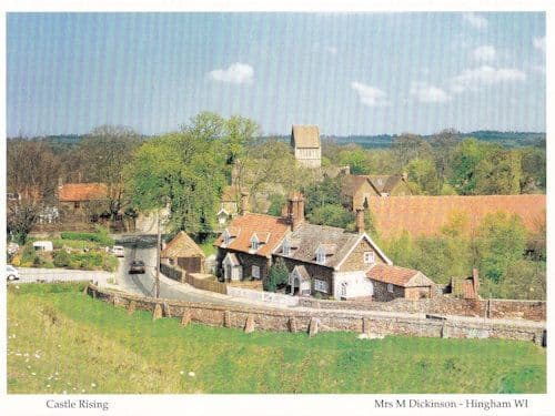 Castle Rising in Summer 1980s Norfolk Postcard