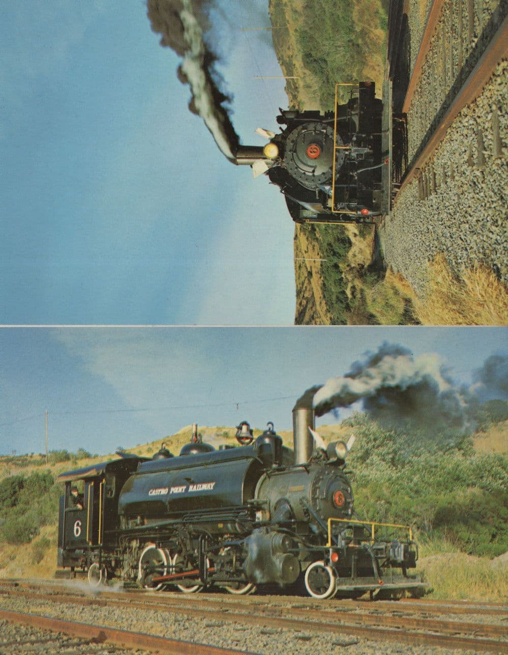 Castro Point Railway Baldwin Locomotive Works Train 2x Postcard