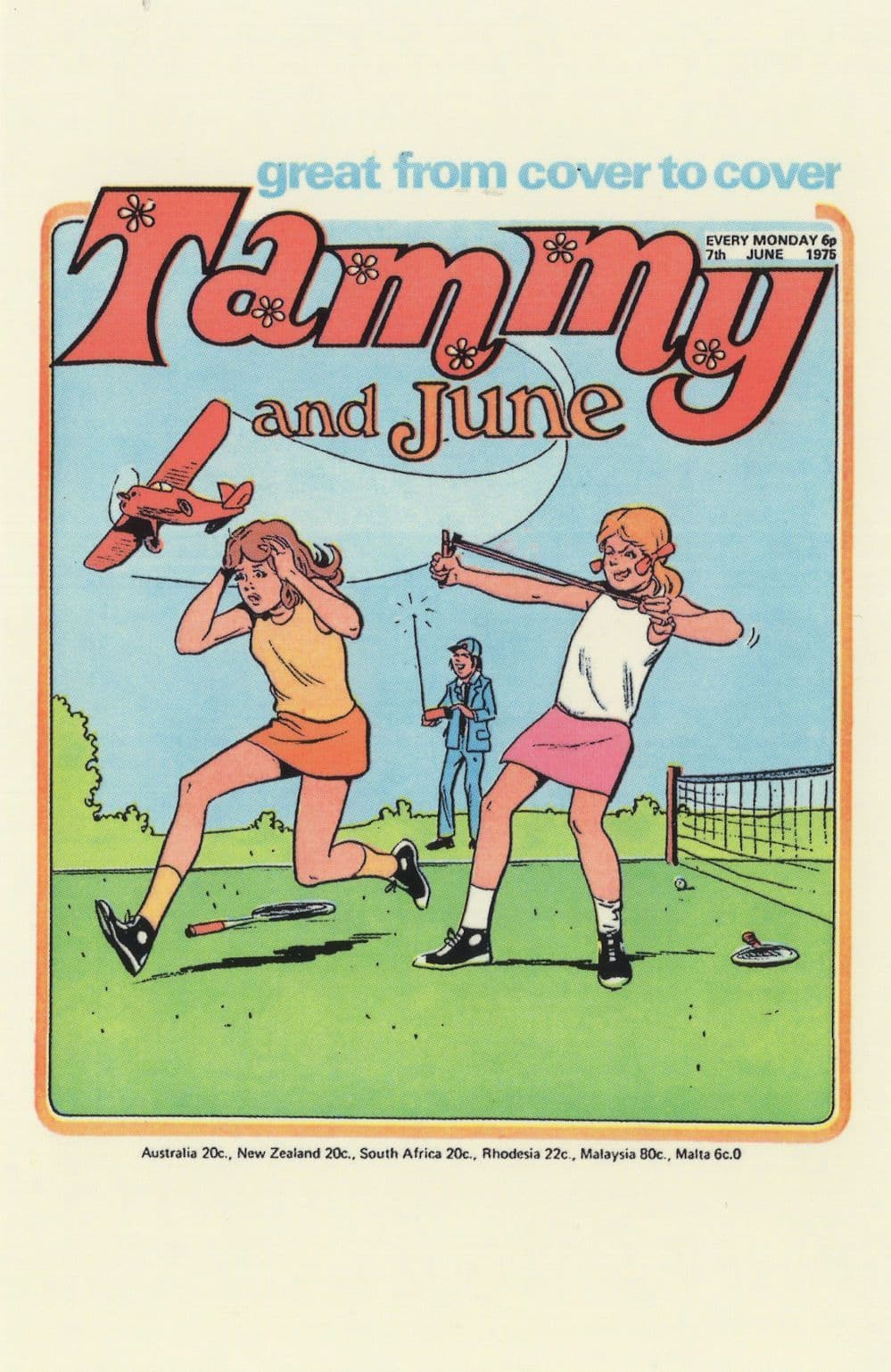 Catapult By Remote Radio Controlled Plane 1970s Tammy Comic Postcard