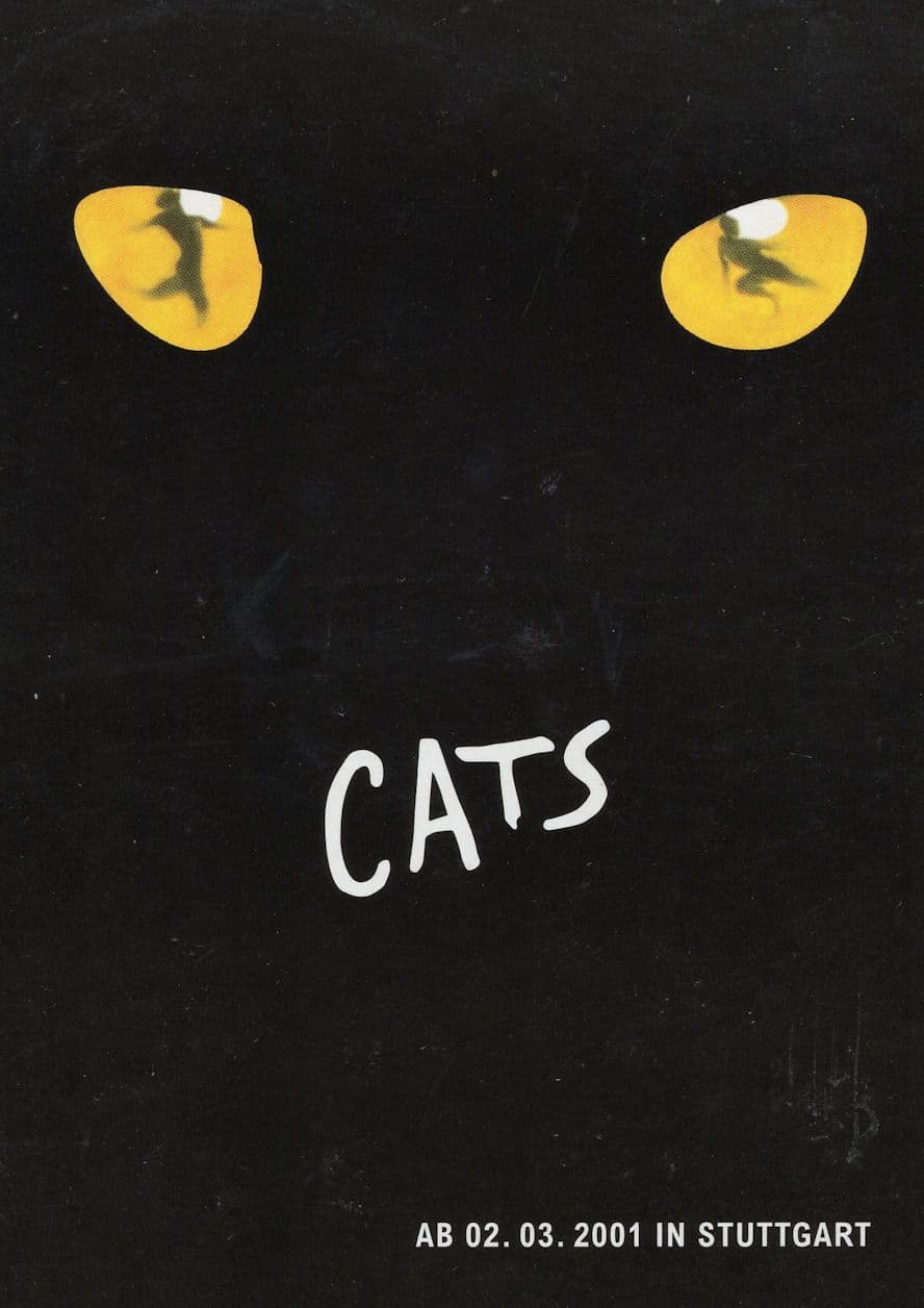 Cats Live In Stuttgart Germany Andrew Lloyd Webber 2001 Postcard