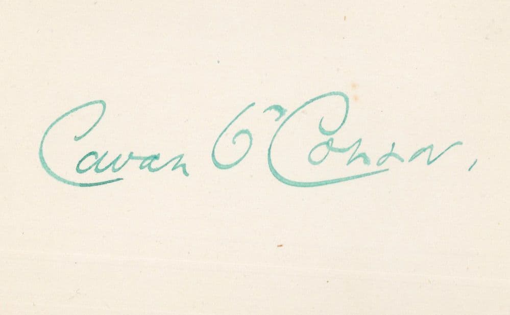 Cavan O'Connor Old Irish Singer Hand Signed Autograph Card