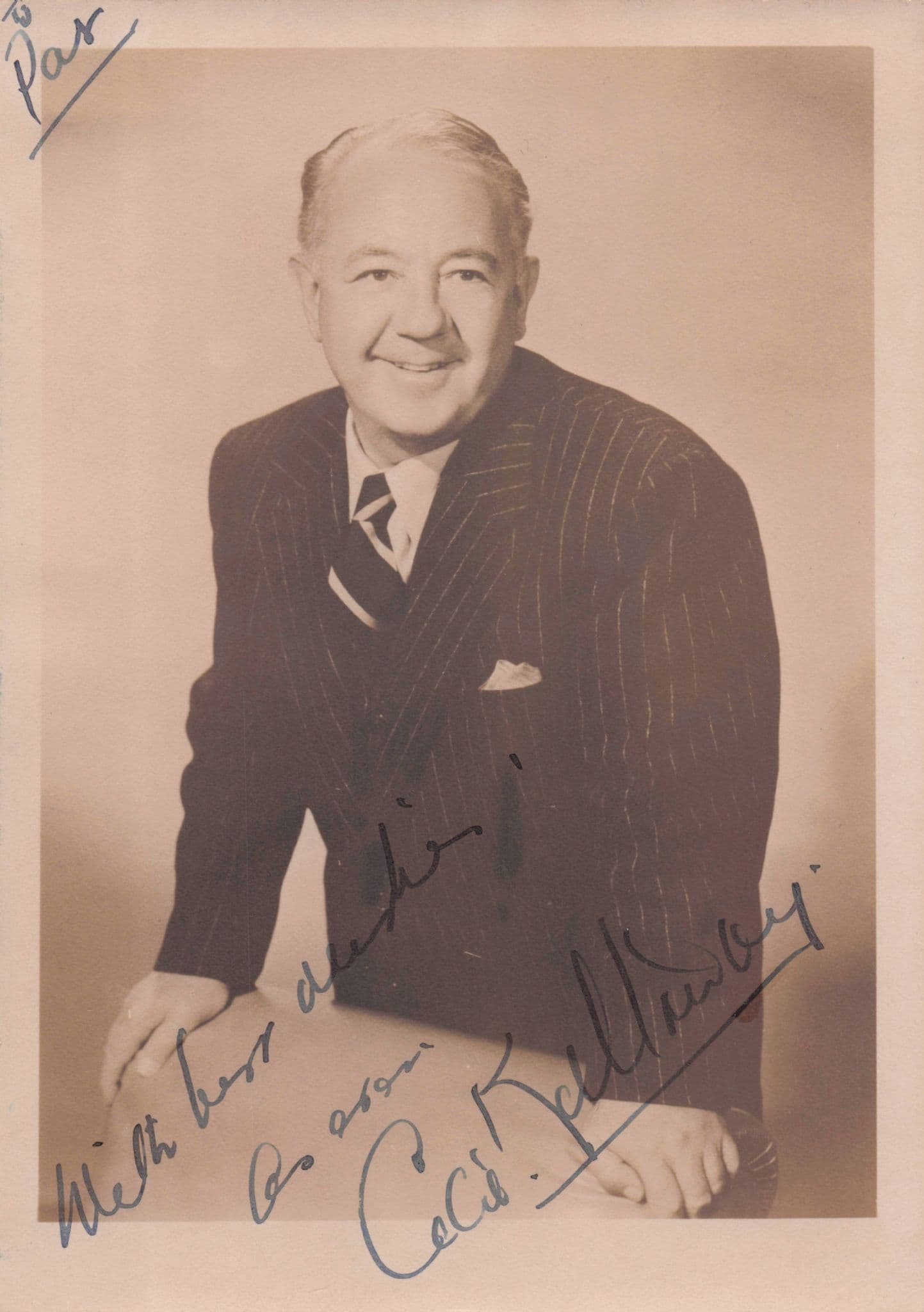 Cecil Kellaway Luck Of The Irish Film Antique Large Hand Signed Photo