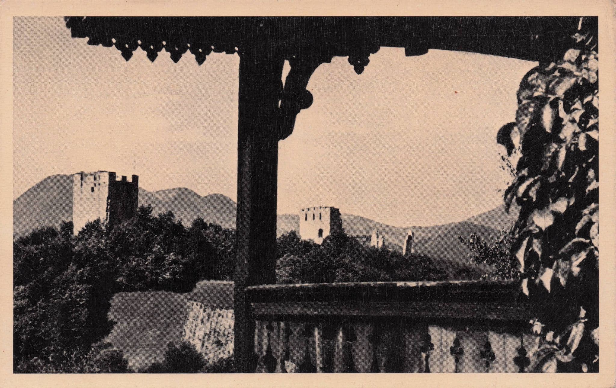 Celje Starum Gradu Slovenia Balcony Aerial Real Photo Old Postcard