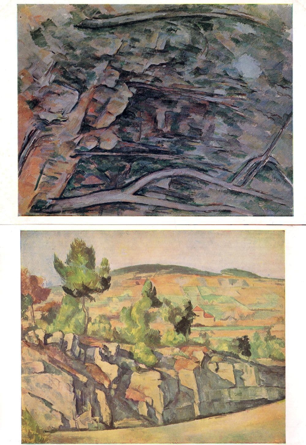 Cezanne Paysage Rocheux Dans Le Parc Du Chateau Noir 2x Postcard s