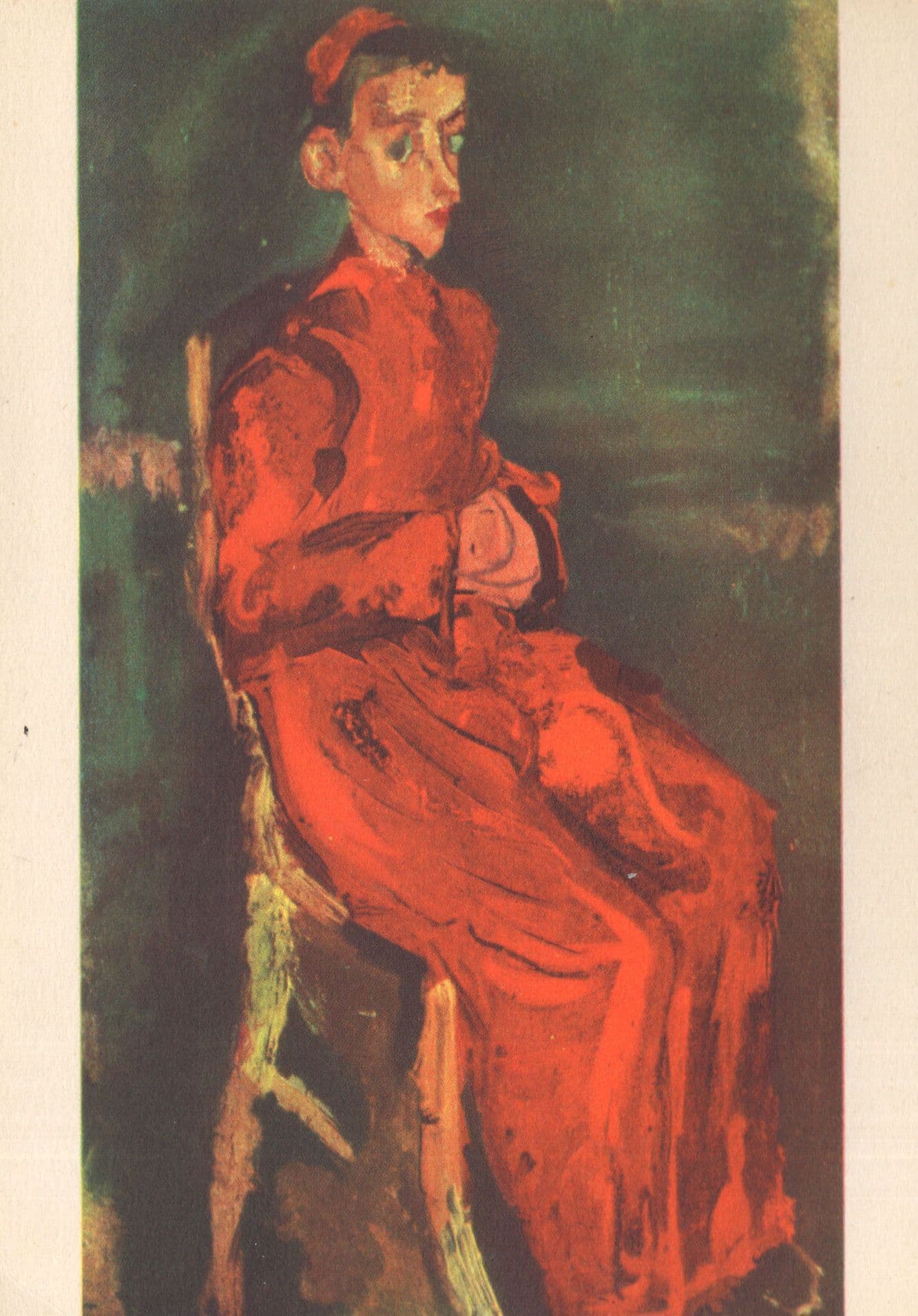 Chaim Soutine Sitting Choir Boy French Painting Postcard