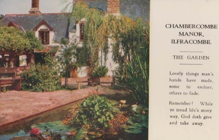 Chambercombe Manor Ilfracombe Prayer Stunning 1970s Postcard