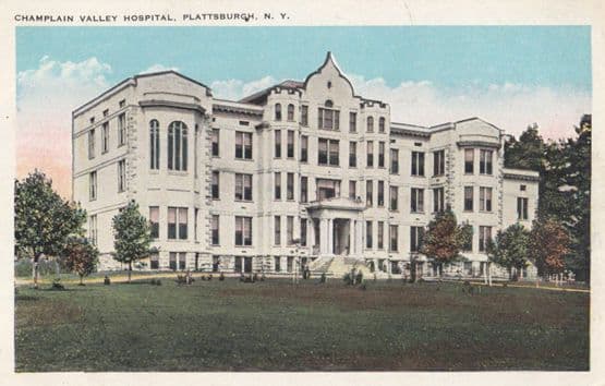 Champlain Valley Hospital Plattsburgh New York Postcard