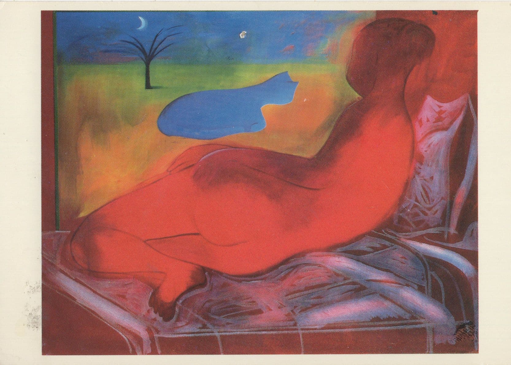 Charles Blackman Night Window Australian Painting Postcard