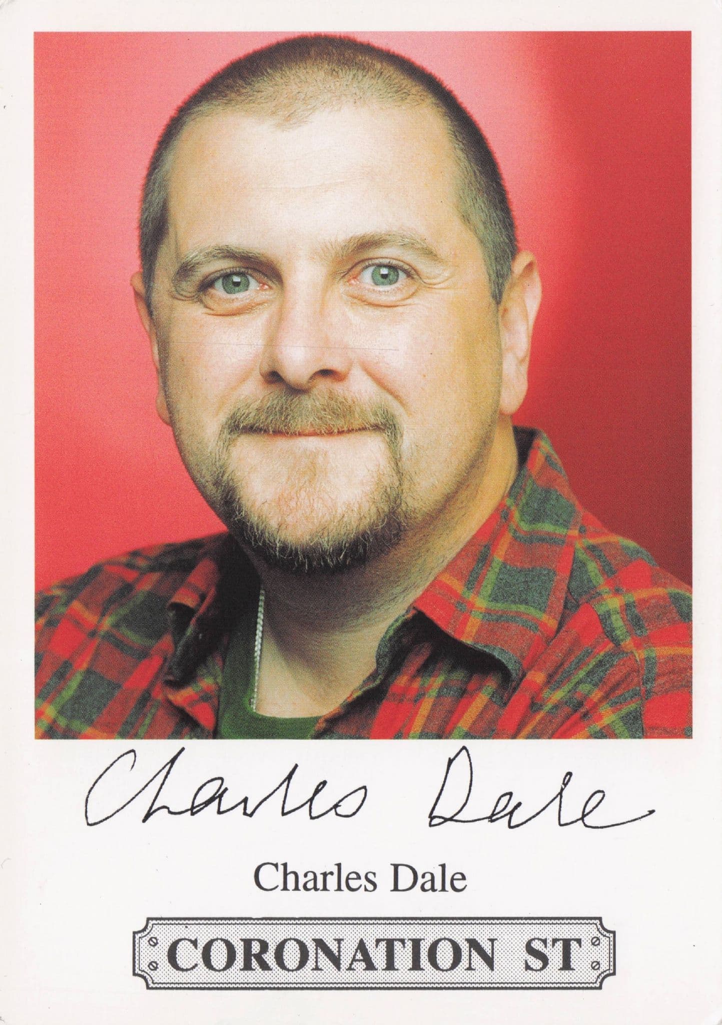 Charles Dale Coronation Street Printed Signed Cast Card Photo