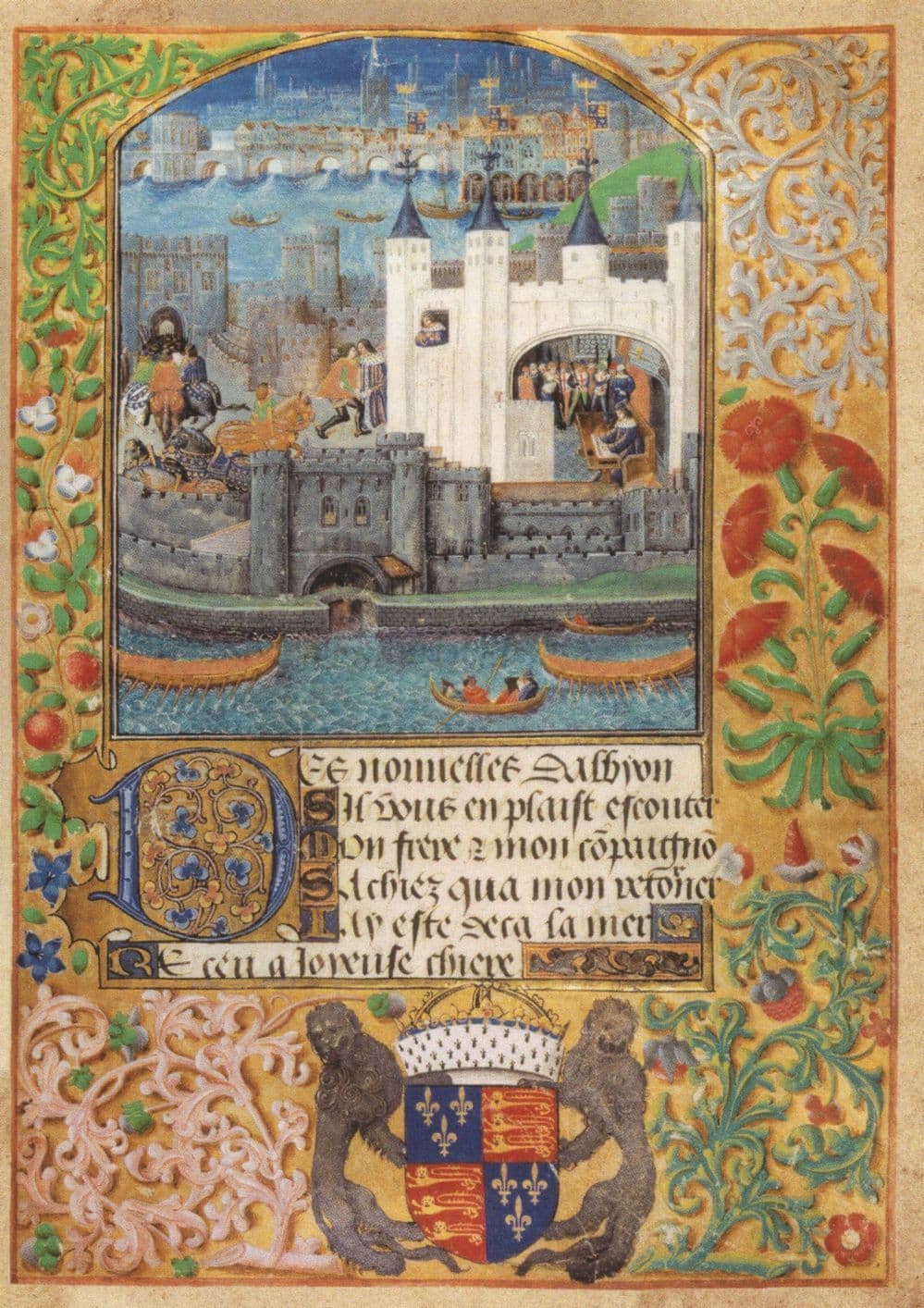 Charles Duke Of Orleans Tower Of London Manuscript Book Postcard