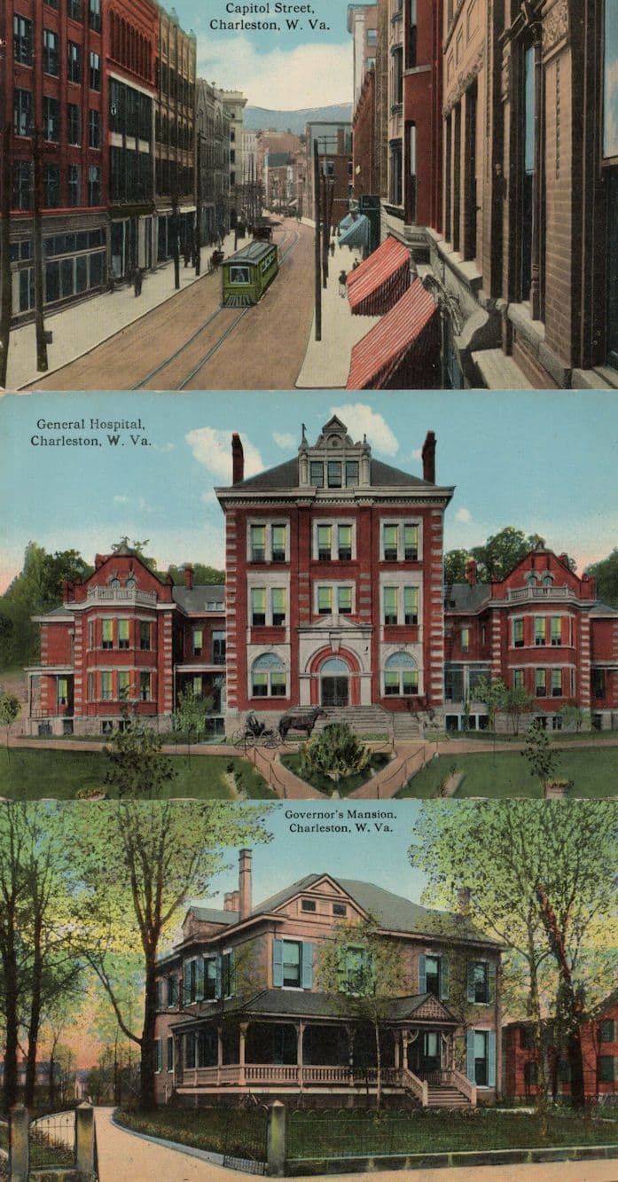 Charleston Capital Street Hospital Governors Mansion USA 3x Postcard s