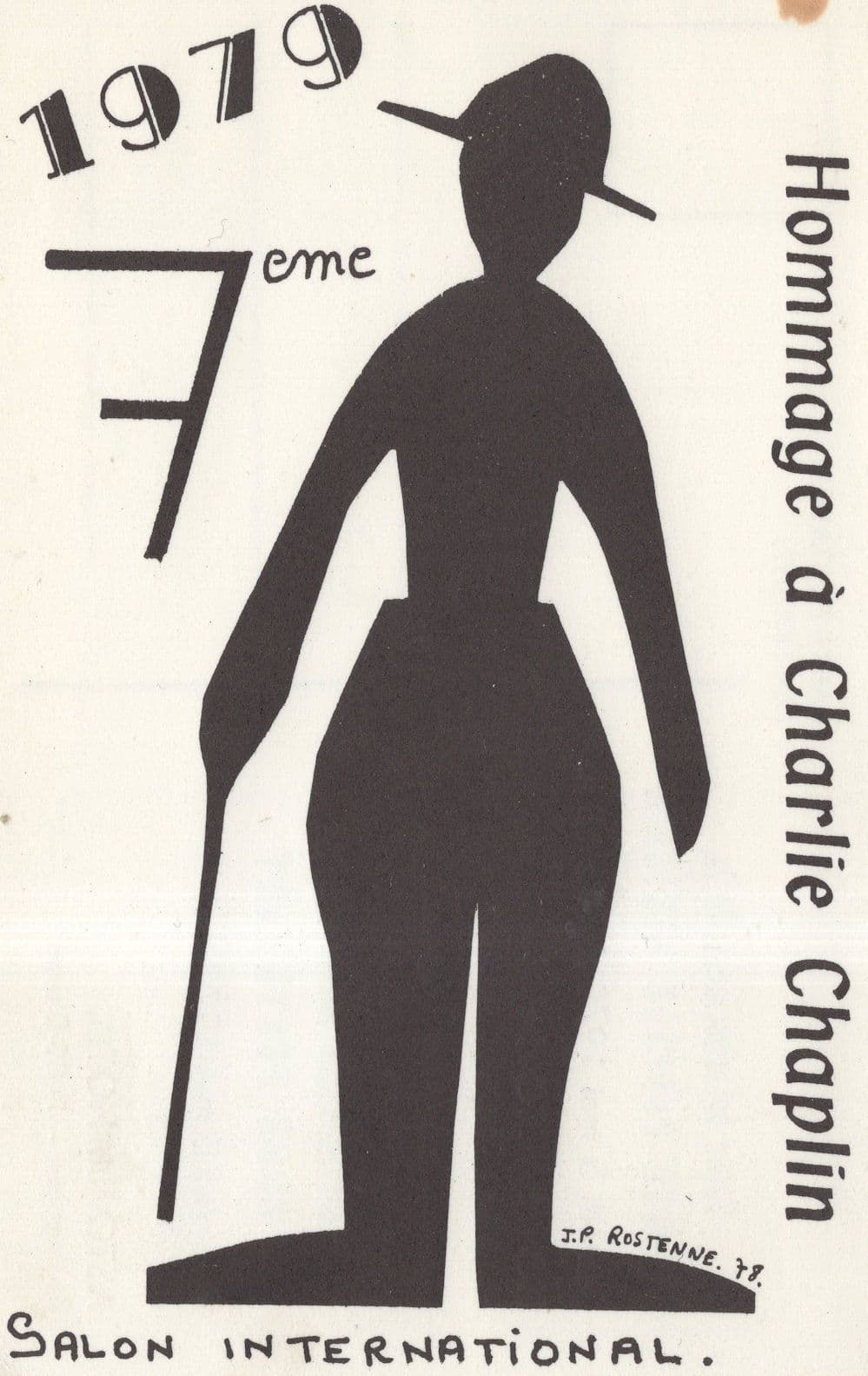 Charlie Chaplin French Event 1979 Postcard