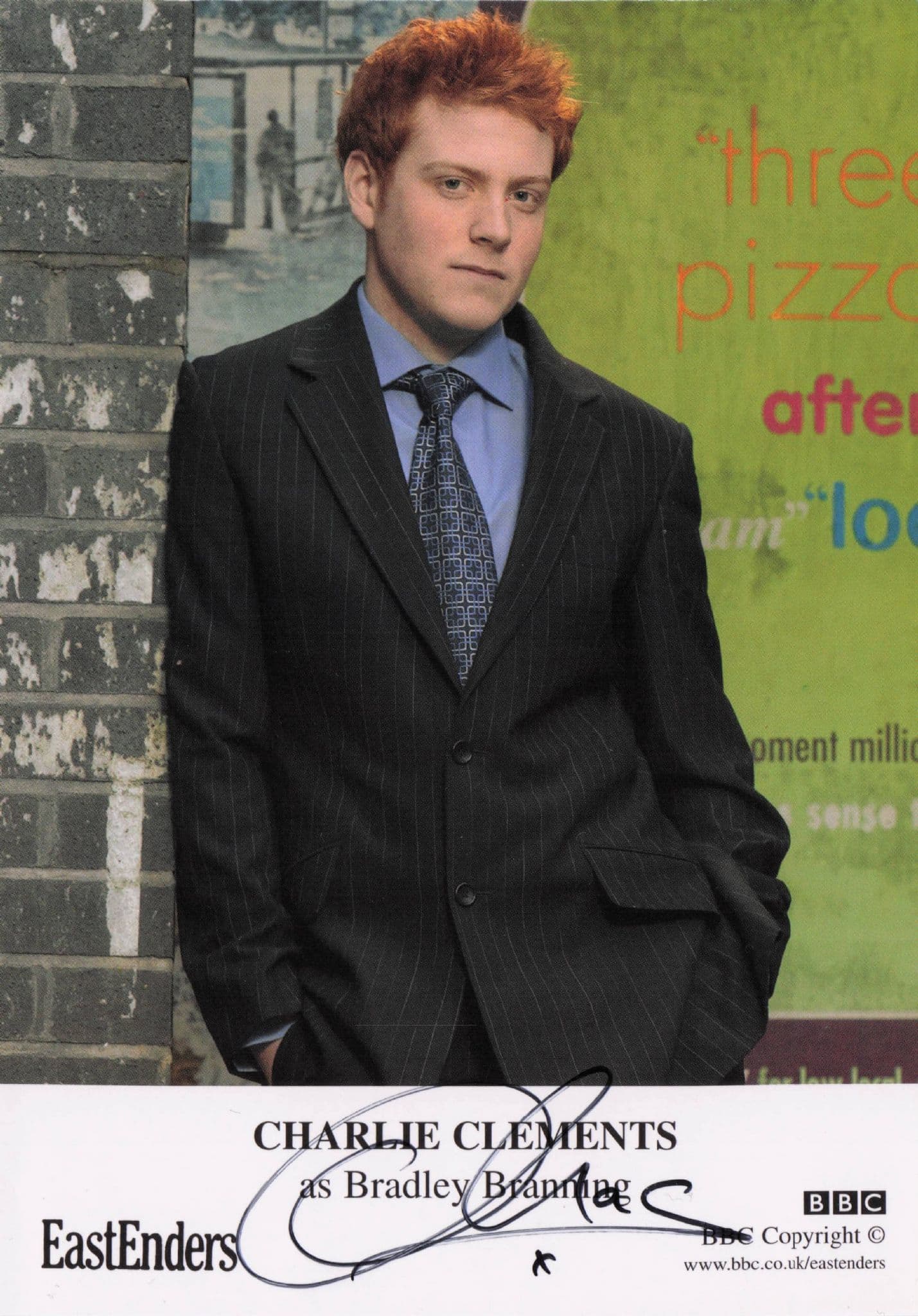 Charlie Clements as Bradley Branning Eastenders Hand Signed Cast Photo