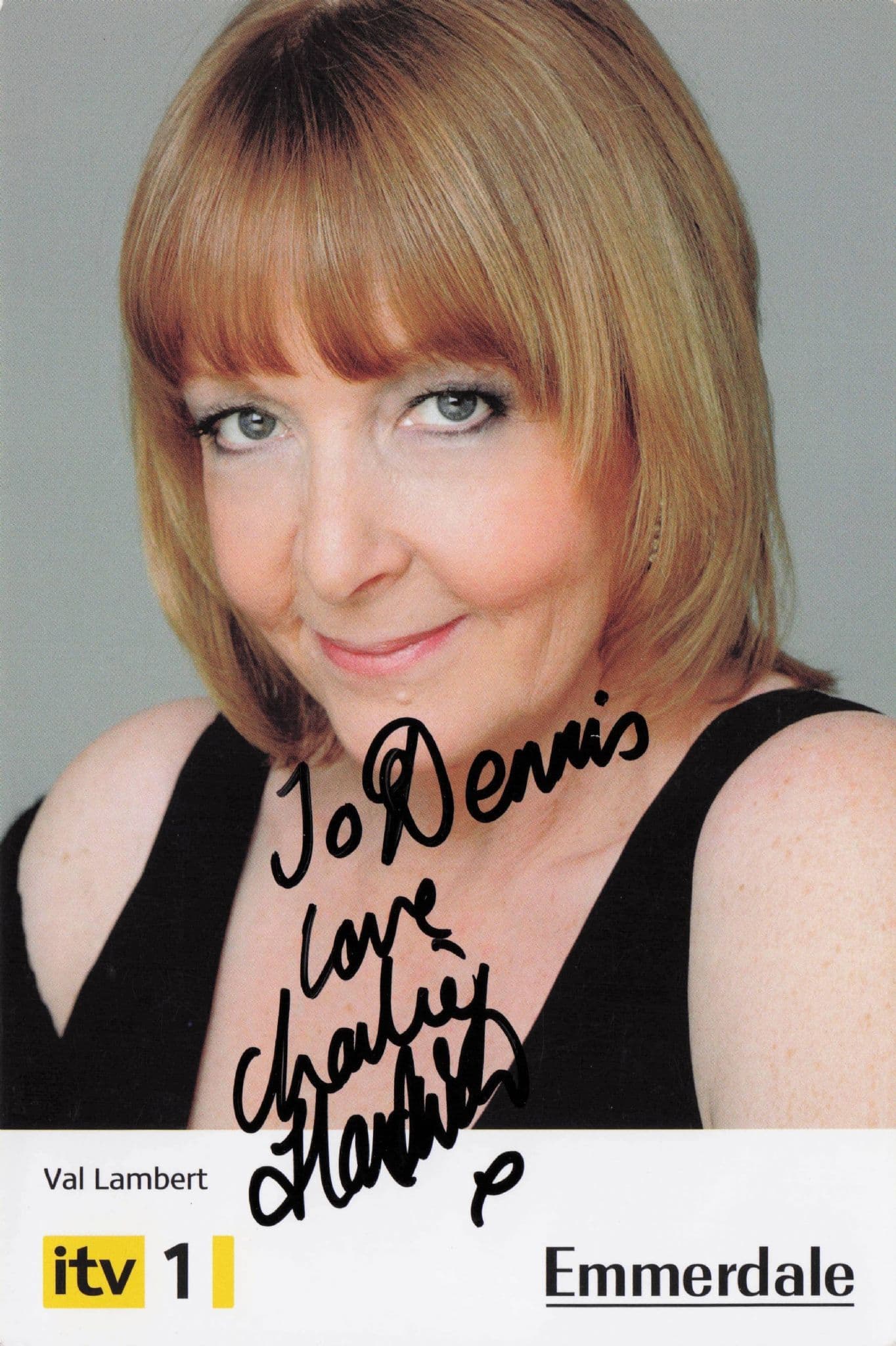 Charlie Hardwick Val Lambert in Emmerdale Hand Signed Cast Photo