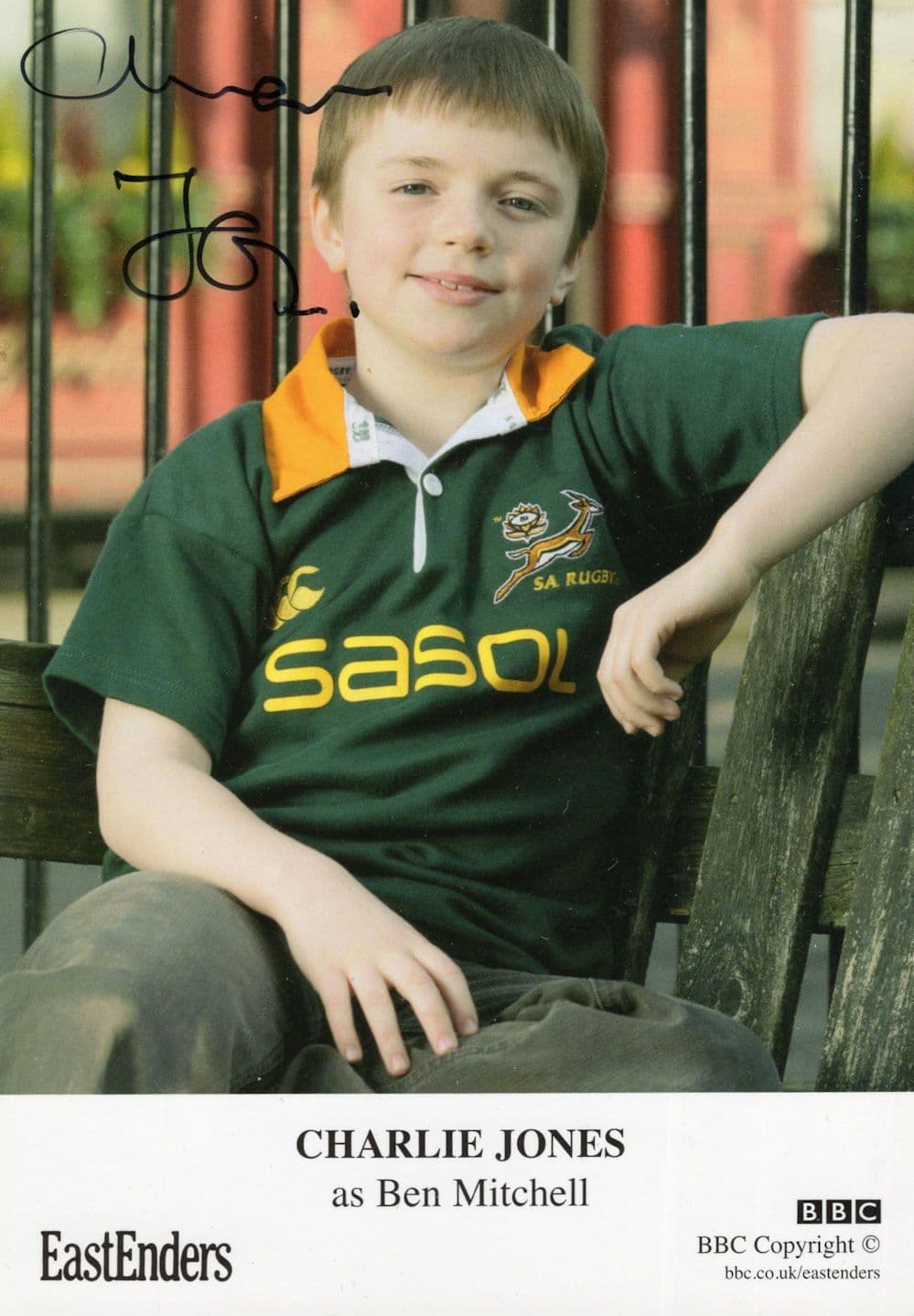 Charlie Jones as Ben Mitchell BBC Eastenders Hand Signed Cast Card Photo