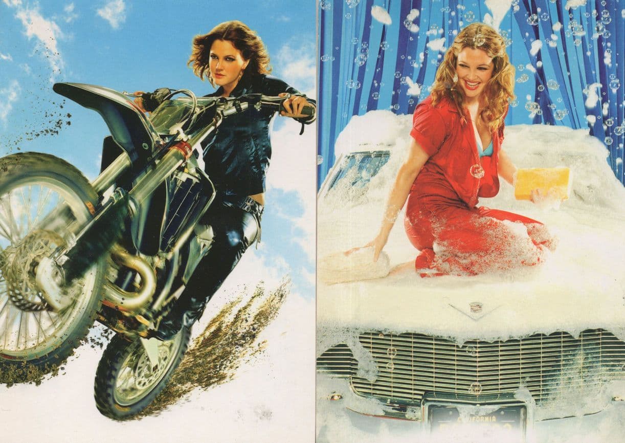 Charlies Angels 2x Full Throttle Film Premiere Advertising Postcard s