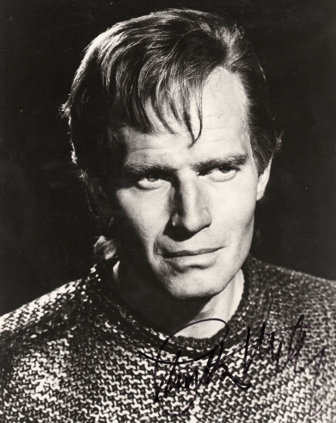 Charlton Heston Epic Film Actor 10x8 Hand Signed Photo