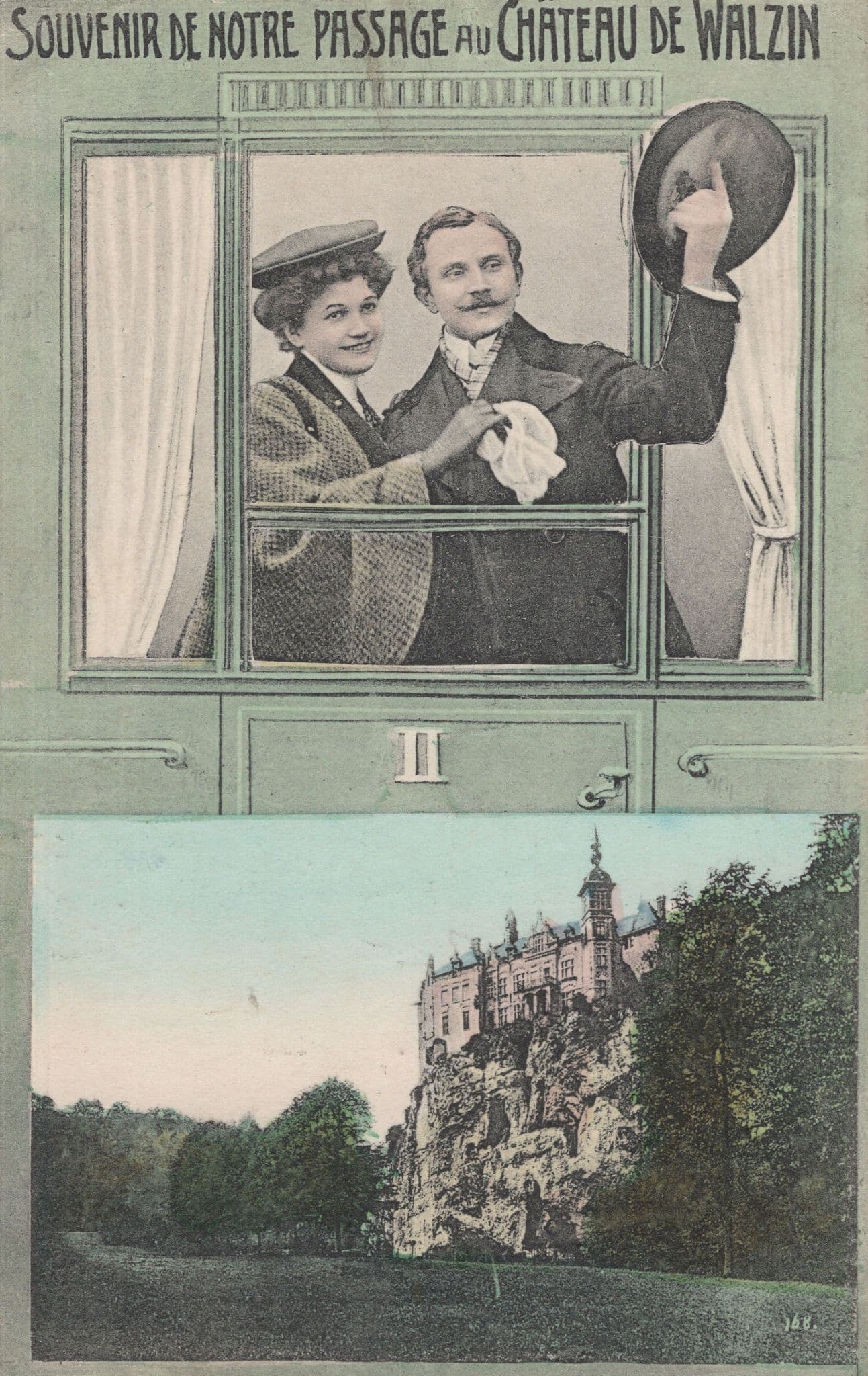 Chateau De Walzin Antique Belgium French Advertising Postcard