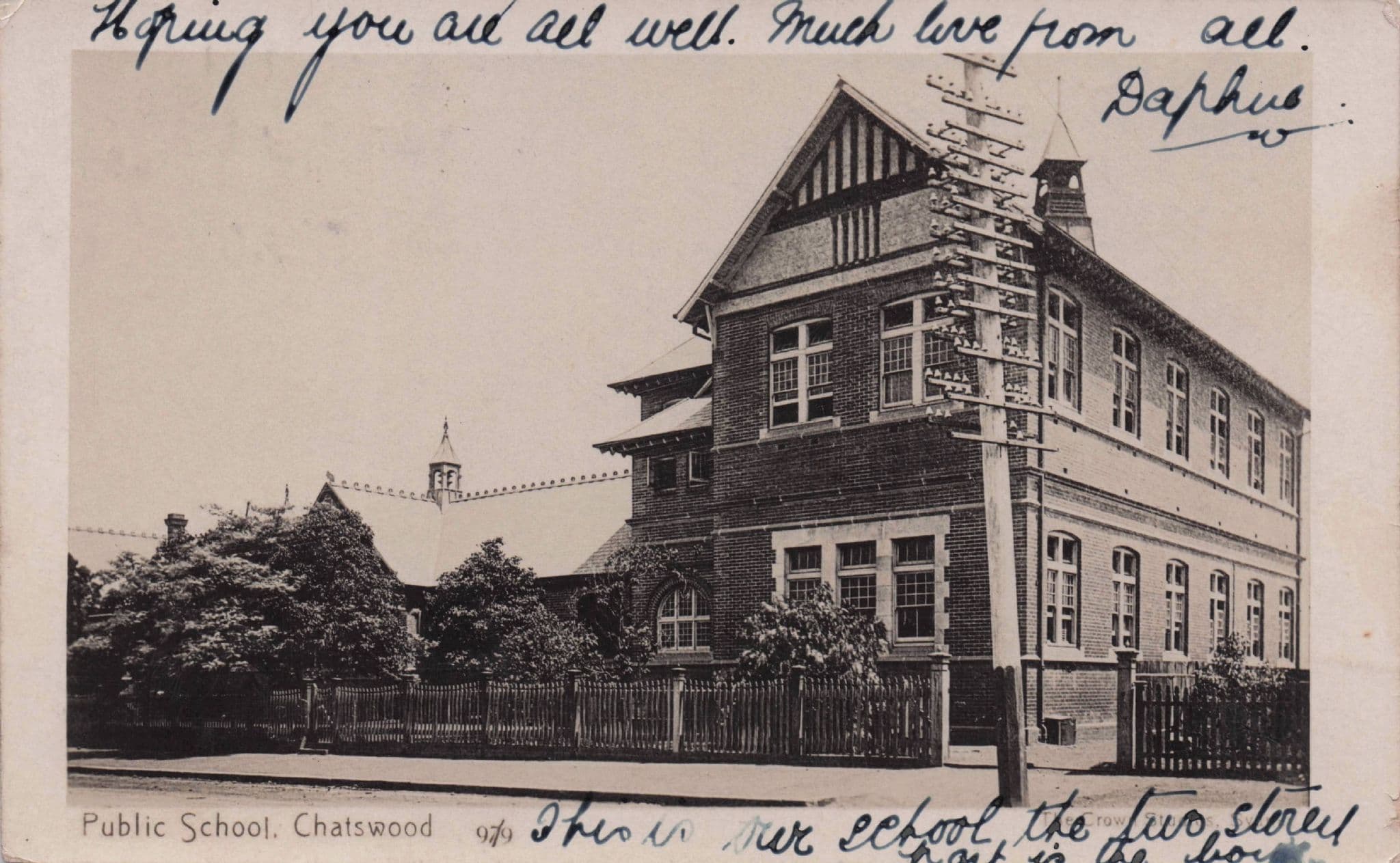 Chatswood Public School Sydney Australia Old Real Photo Postcard