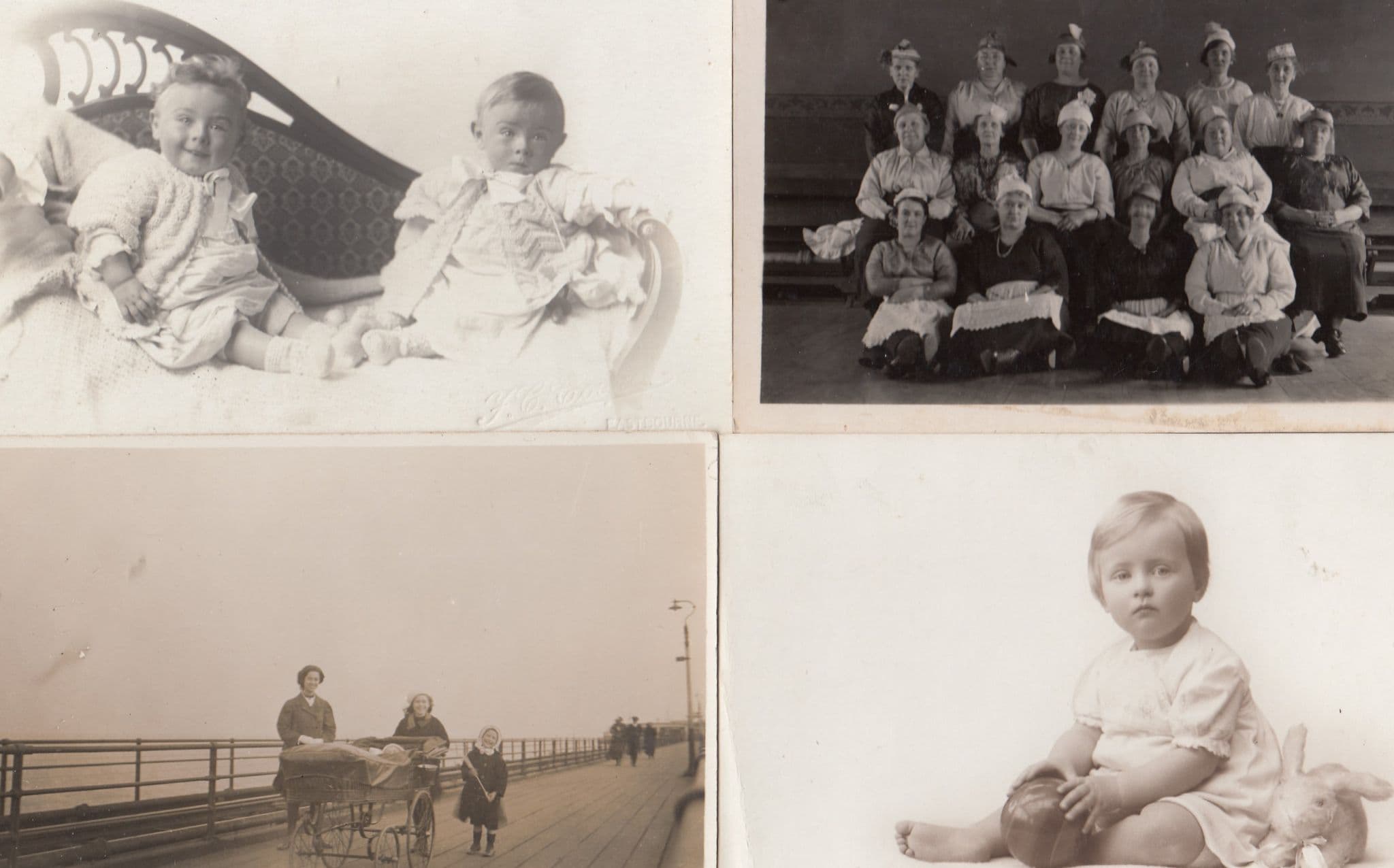 Cheeky Baby Lamb Stuffed Toy Group Of Cooks 4x Old RPC Postcard s