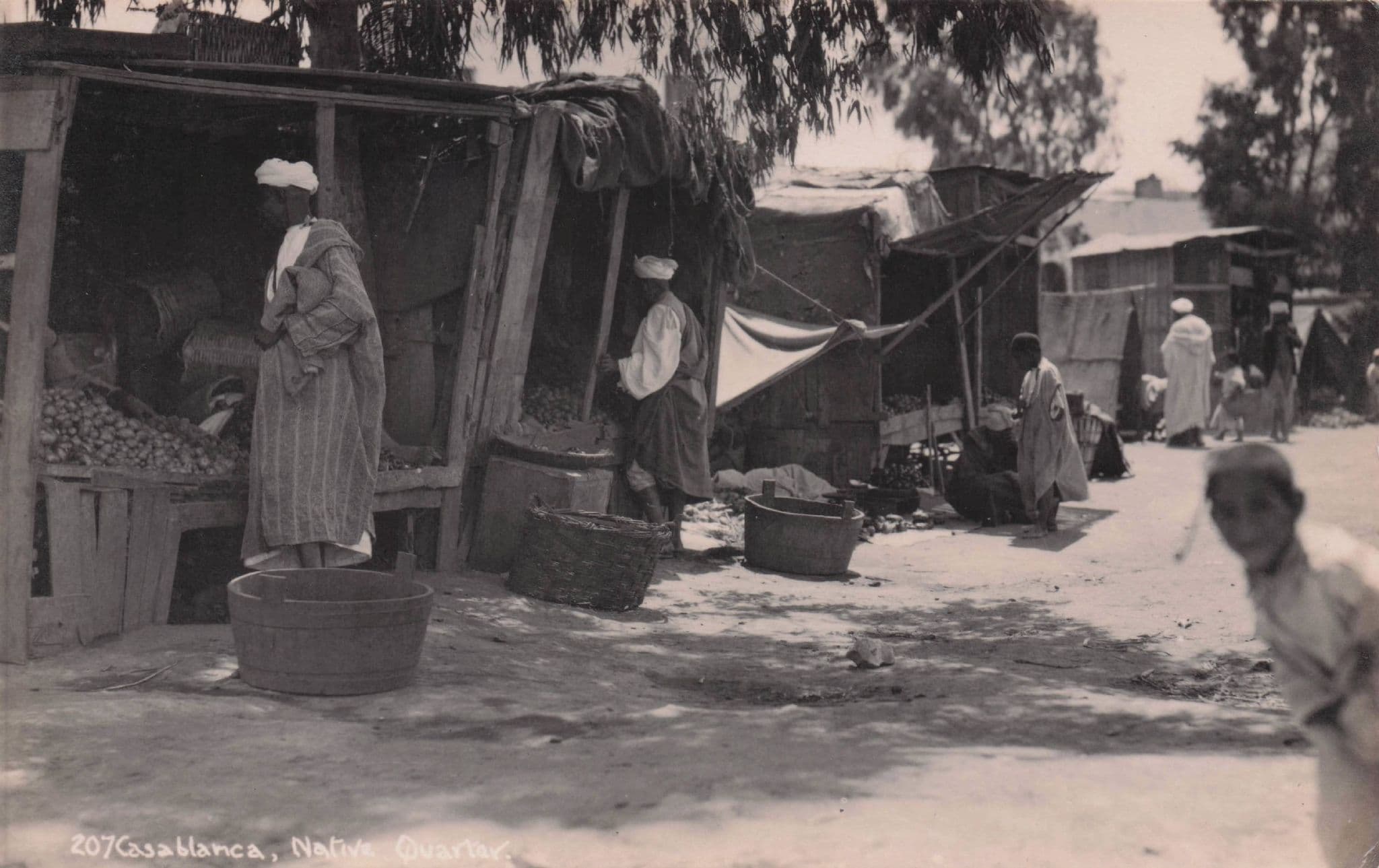 Cheeky Boy at Casablanca Native Quarter Morocco Old RPC Postcard