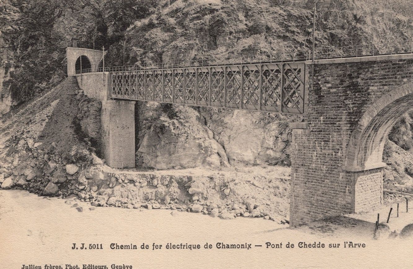 Chemin De Fer Electrique de Camonix Pont de Chedde Sur l'Arve Switzerland Postcard