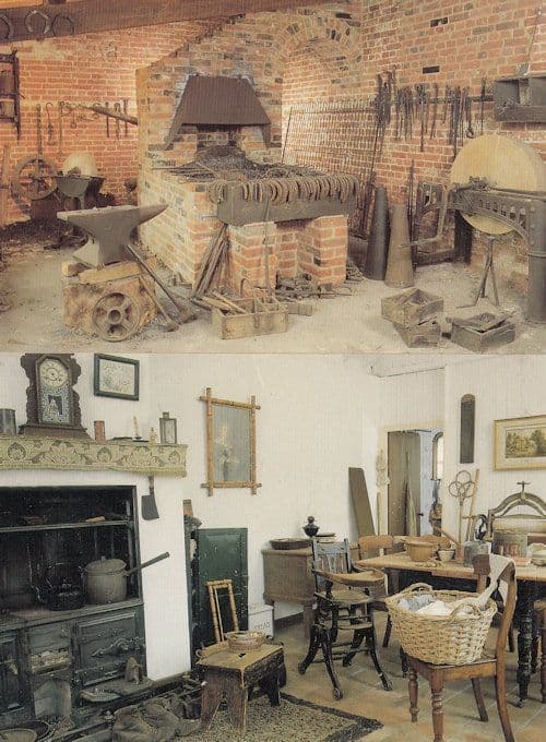 Cherry Tree Cottage Gressenhall Blacksmiths Forge 2x Postcard s