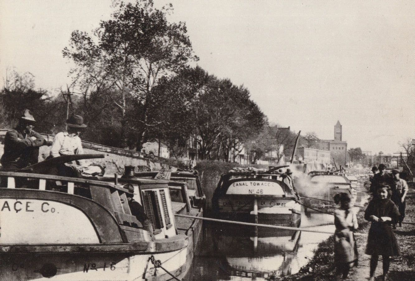 Chesapeake Ohio Canal Washington Boats in 1910 Postcard