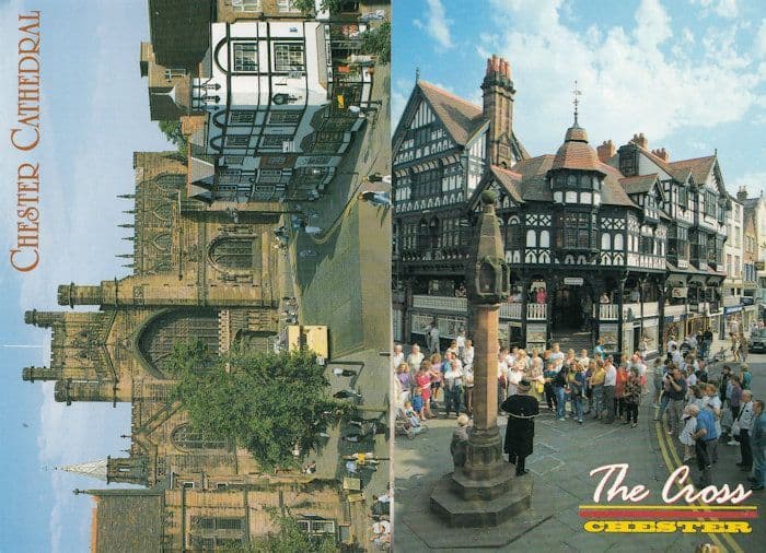 Chester Chemists Town Crier 2x Postcard s