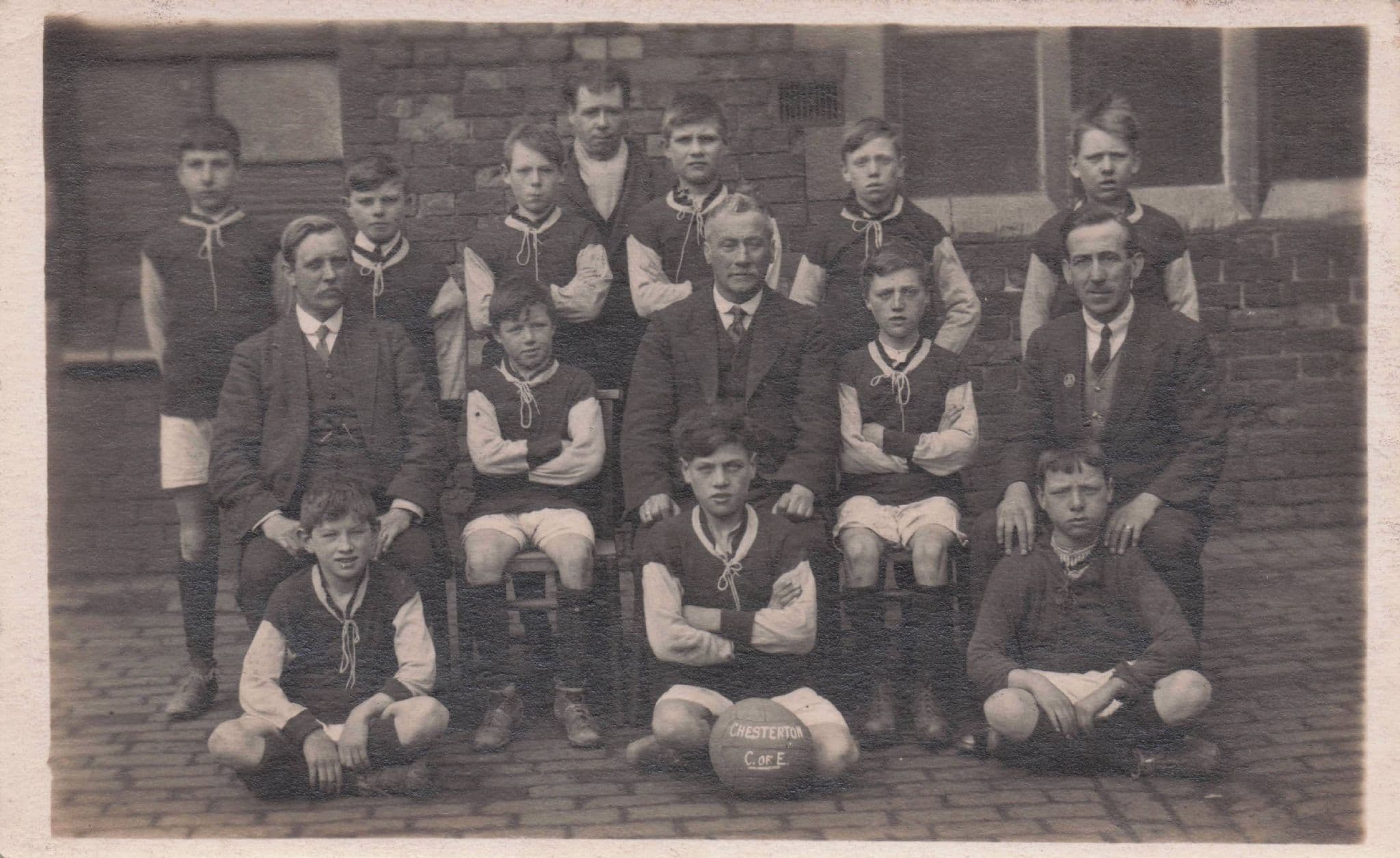 Chesterton Football Youth Club Church Of England School Old Postcard